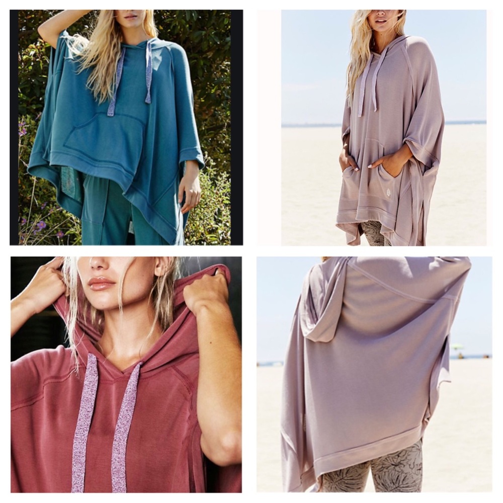 Free People Movement Squared Up Hooded Poncho. NWT - Picture 2 of 8